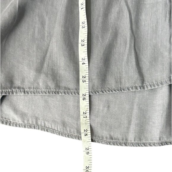 Jane + Delancey Womens Gray Button-Up Shirt XL With Roll-Tab Sleeves - Picture 14 of 16